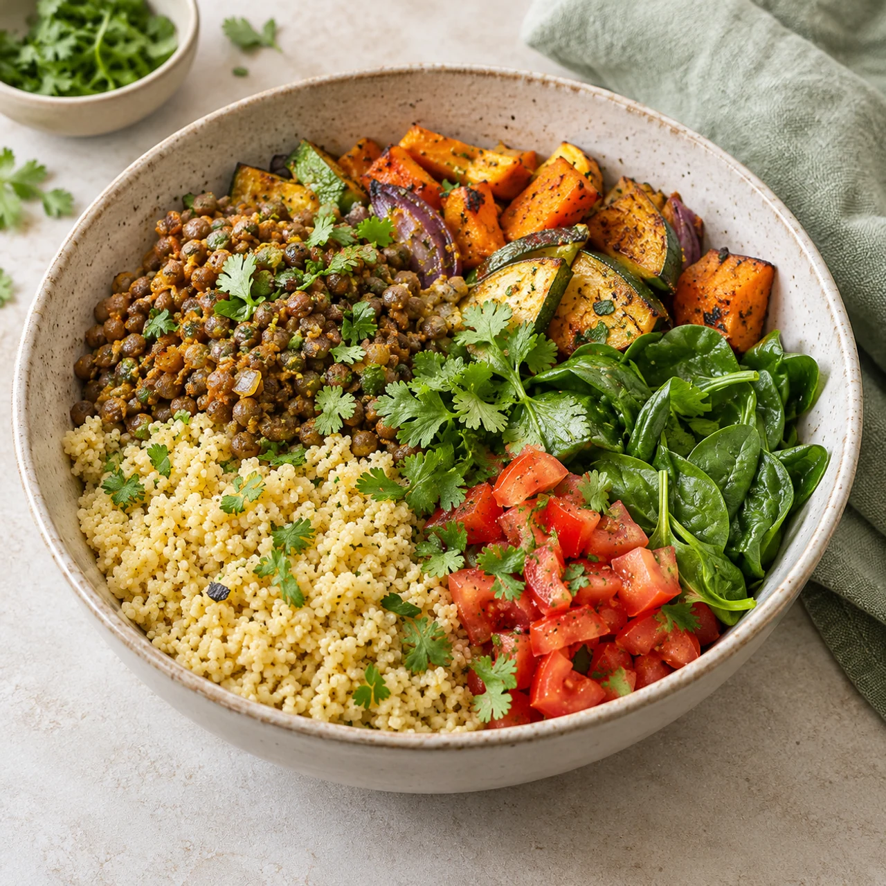 Lentil Vegetable Millet Bowl